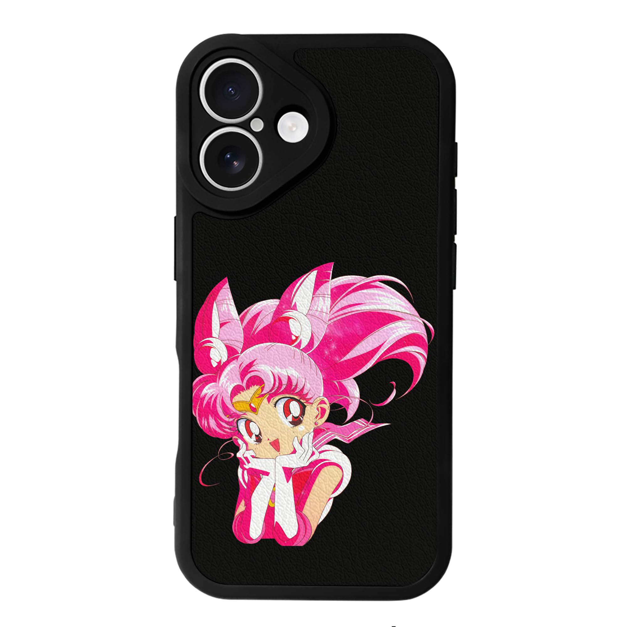 （画像用） 美少女戦士セーラームーン ちびうさ Sailor Moon Chibiusa Tsukino Usagi Small Lady Serenity 【iPhone 16シリーズ対応】シリコンスマホケース（レザー調） 材質：シリコン